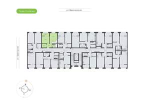 1-к квартира, вторичка, 37м2, 6/9 этаж