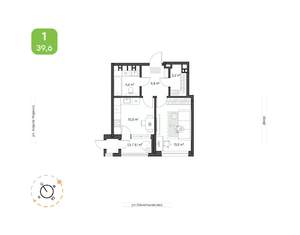 1-к квартира, вторичка, 40м2, 11/24 этаж