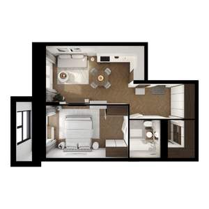 1-к квартира, вторичка, 46м2, 2/10 этаж