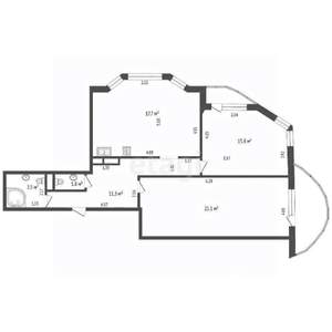 3-к квартира, вторичка, 82м2, 2/25 этаж