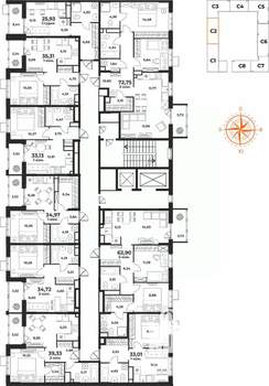 2-к квартира, вторичка, 35м2, 5/10 этаж