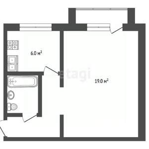 1-к квартира, вторичка, 31м2, 4/5 этаж