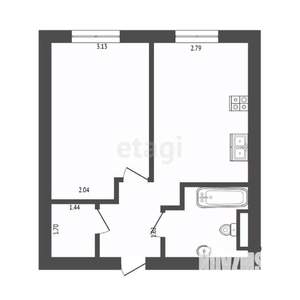 1-к квартира, вторичка, 31м2, 1/3 этаж