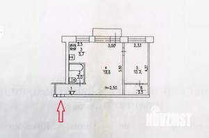 2-к квартира, вторичка, 44м2, 4/5 этаж