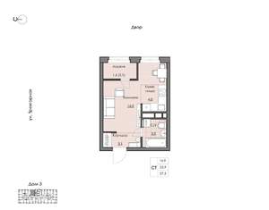 1-к квартира, вторичка, 28м2, 12/20 этаж