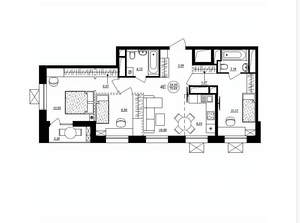 4-к квартира, строящийся дом, 72м2, 10/17 этаж