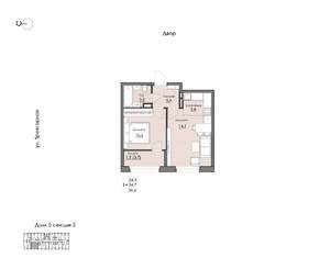 1-к квартира, вторичка, 37м2, 7/9 этаж