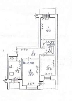 3-к квартира, вторичка, 66м2, 4/10 этаж
