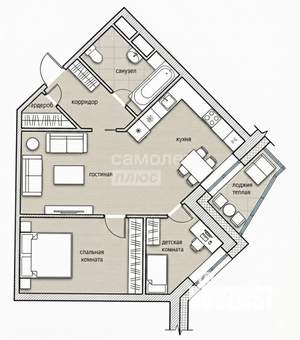 3-к квартира, вторичка, 68м2, 16/23 этаж