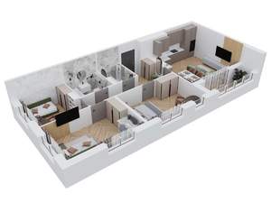 3-к квартира, вторичка, 84м2, 9/9 этаж