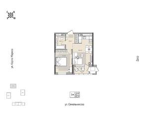 1-к квартира, вторичка, 43м2, 16/24 этаж