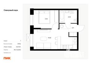 1-к квартира, вторичка, 33м2, 10/10 этаж