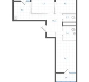 3-к квартира, вторичка, 67м2, 17/25 этаж