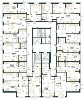 1-к квартира, вторичка, 41м2, 11/24 этаж
