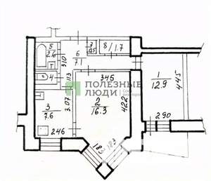2-к квартира, вторичка, 53м2, 3/13 этаж