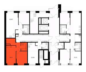 1-к квартира, вторичка, 38м2, 1/10 этаж