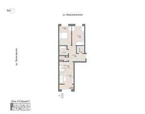 2-к квартира, вторичка, 65м2, 7/9 этаж