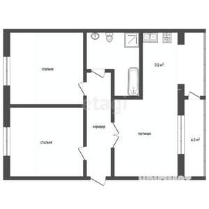 3-к квартира, вторичка, 62м2, 5/5 этаж