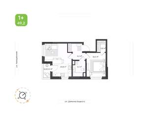 1-к квартира, вторичка, 49м2, 14/21 этаж