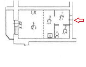 Студия квартира, вторичка, 25м2, 2/5 этаж