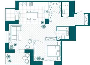 1-к квартира, вторичка, 75м2, 8/23 этаж