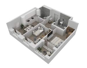 2-к квартира, вторичка, 55м2, 3/24 этаж