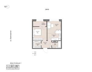 1-к квартира, вторичка, 34м2, 13/16 этаж