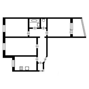 3-к квартира, вторичка, 68м2, 6/9 этаж