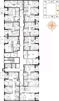 2-к квартира, вторичка, 54м2, 1/10 этаж