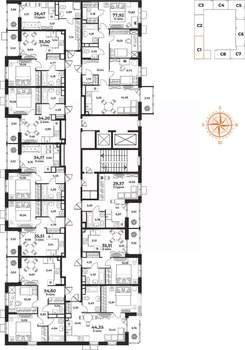 2-к квартира, вторичка, 44м2, 6/10 этаж