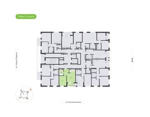 1-к квартира, вторичка, 43м2, 2/24 этаж