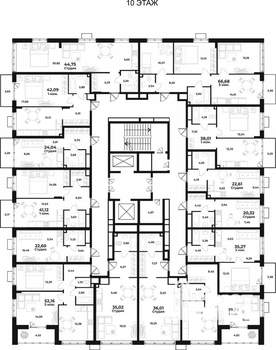 Студия квартира, вторичка, 35м2, 10/10 этаж