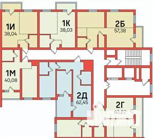 1-к квартира, вторичка, 38м2, 6/12 этаж