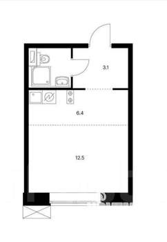 1-к квартира, вторичка, 24м2, 7/10 этаж