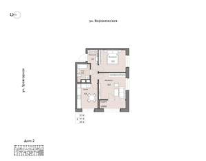 2-к квартира, вторичка, 50м2, 13/16 этаж