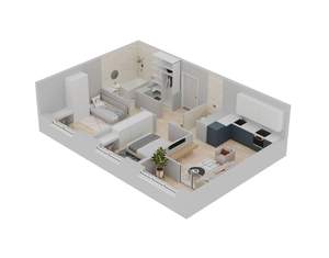 2-к квартира, вторичка, 59м2, 12/20 этаж