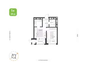 1-к квартира, вторичка, 40м2, 22/24 этаж