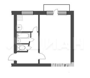 1-к квартира, вторичка, 32м2, 2/5 этаж