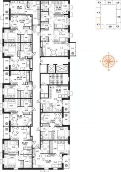 2-к квартира, вторичка, 44м2, 7/10 этаж