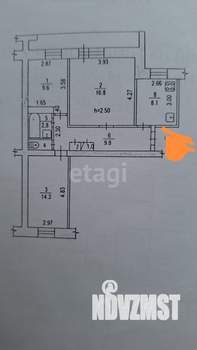 3-к квартира, вторичка, 64м2, 2/9 этаж