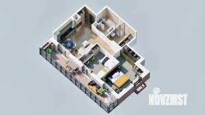 2-к квартира, вторичка, 70м2, 3/23 этаж