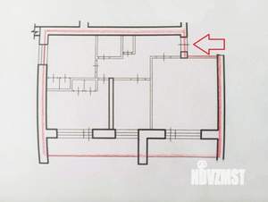 3-к квартира, вторичка, 58м2, 1/15 этаж