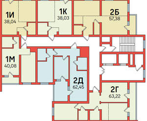 1-к квартира, вторичка, 40м2, 9/12 этаж