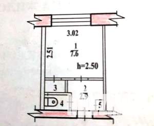 1-к квартира, вторичка, 13м2, 3/5 этаж