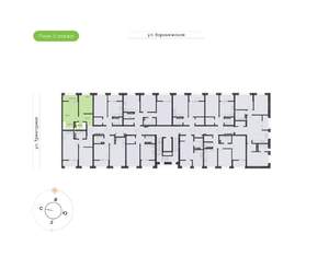 1-к квартира, вторичка, 40м2, 5/9 этаж