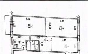3-к квартира, вторичка, 61м2, 4/5 этаж
