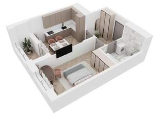 1-к квартира, вторичка, 38м2, 19/20 этаж