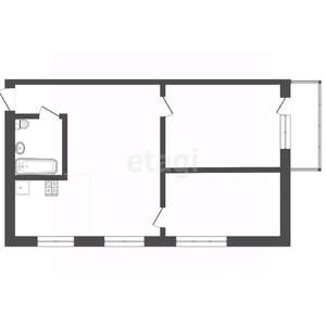 3-к квартира, вторичка, 52м2, 1/6 этаж