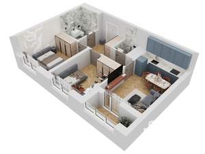 2-к квартира, вторичка, 54м2, 14/16 этаж