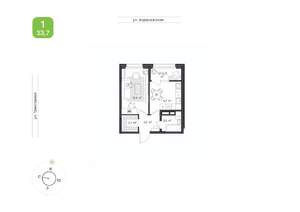 1-к квартира, вторичка, 34м2, 3/16 этаж